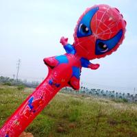 [20个装送打气筒新款]儿童打击棒玩具可爱卡通气球棒手持棒拍拍棒 卡通充气棒:蜘蛛侠 20个