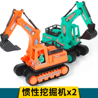 儿童玩具车回力车回力飞机惯性挖掘机挖土机工程车套装男孩宝玩具 挖掘机组合