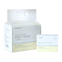 婴儿纯棉柔巾干湿两用巾洗脸巾手口专用绵柔巾100抽6包 6包