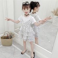 女童连衣裙2019夏装新款吊带裙韩版女孩波点公主裙中大童蛋糕裙子 白色[单件吊带裙] 120