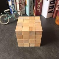 正方体积木数学教具木制立方形小方块拼搭积木幼儿园儿童益智玩具 2cm原木色20粒
