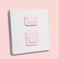 插座保护盖儿童防触电安全塞宝宝插座孔电源套开关插头防护盖插孔 粉色 4个装[两插2个+三插2个]
