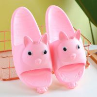 小童鞋儿童拖鞋男童一字拖女童夏室内宝宝浴室洗澡防滑凉拖鞋 一体兔子[粉红] 30/31(适合脚长17cm)