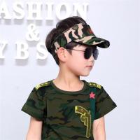儿童迷彩帽子男童太阳帽夏中大童网帽棒球帽鸭舌帽亲子宝宝遮阳帽 空顶帽 3-6岁(有调节扣)