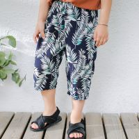 儿童短裤夏季五分裤男童女童七分裤休闲宽松哈伦裤户外沙滩裤运动 黄色 新4号 110