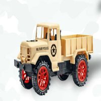 遥控车儿童玩具车电动遥控拉货车军卡车男孩女孩前进遥控车礼物车[3月5日发完] 军卡黄色(收藏送5号电池5粒)