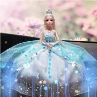 【买一送六】冰公主芭比娃娃车载娃娃换装娃娃夜萝莉芭比娃娃套装 冰公主 简装