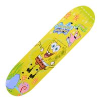 儿童四轮滑板 小孩玩具车闪光4轮滑板车专业青少年双翘板 海绵宝宝 60cm-适用2-5岁-不闪轮