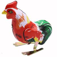 80后怀旧经典儿童玩具铁皮青蛙跳跳蛙上链发条玩具六一儿童节礼物 1只公鸡