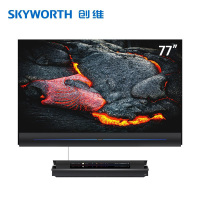 创维OLED壁纸电视77W81 Pro 77英寸超薄全景屏 滑动式摄像头 变色龙画质芯片 护眼自发光