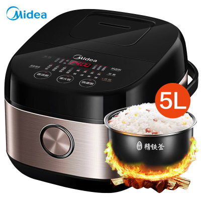 美的(Midea)京品家电 电饭煲5L智能预约IH电磁加热触摸操控一键柴火饭功能