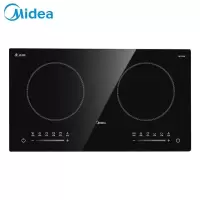 美的(Midea)食色嵌入式电磁炉双灶家用4D防水设计防烫伤智能新款大功率多功能双头电灶一体 曜石黑