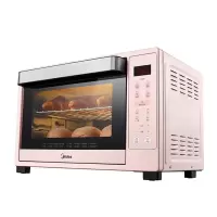美的(Midea) 多功能烤箱上下四管独立控温 35L大容量家用烤箱电子式操控 粉色