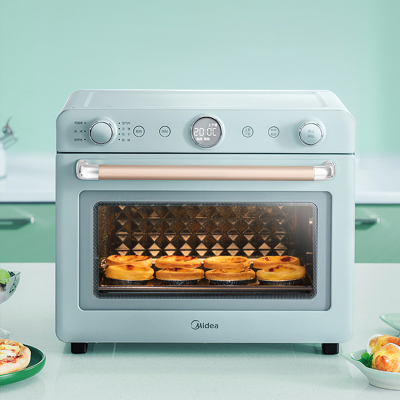 淡雅绿 美的风炉电烤箱烘焙家用多功能大容量发酵搪瓷果干机初见