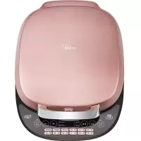 粉红色 [新款]美的(Midea) 电饼铛家用多功能可拆卸烤盘180度开合