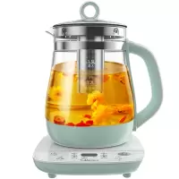 -智能预约 美的(Midea)养生壶电水壶热水壶多功能花茶壶电茶壶煮水壶煮茶器烧水壶1.5L玻璃开水壶YS15Colou