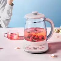 12养生功能 美的(Midea)养生壶1.5L办公室小型电茶壶煮茶壶花茶壶玻璃煮茶器煎药壶中药锅药膳电水壶升级款