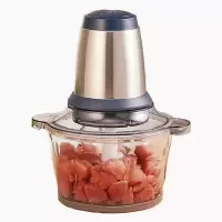 银色 美的(Midea)绞肉机家用电动小型多功能碎菜打肉馅绞肉料理搅拌机全自动