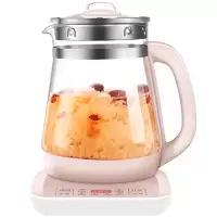 粉红色 Midea/美的养生壶小型加厚玻璃花茶家用电水壶