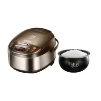 精控火候款 咖啡色 苏泊尔(SUPOR)电饭煲5L容量家用智能预约多功能电饭锅 拉丝不锈钢机身 球釜电饭煲