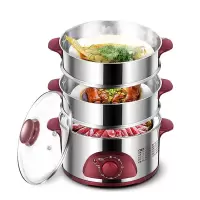 全新 Midea/美的 电蒸锅多功能不锈钢家用大容量三层正品蒸菜炖