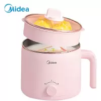 美的(Midea)小煮锅电火锅带蒸笼电学生宿舍迷你分体式1-2人煮面电蒸锅