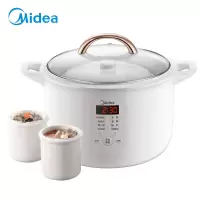 只隔水炖 陶瓷款3胆 Midea/美的电炖锅家用陶瓷燕窝炖盅全自动隔水炖锅