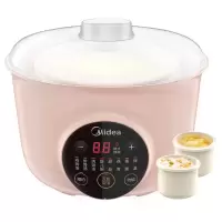 〖玫瑰粉〗 美的电炖锅bb煲母婴煲迷你煲汤家用煲粥熬粥全自动陶瓷电炖盅