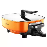 美的(Midea)电火锅家用多功能6L电煮锅电热锅电炒锅 双环聚能加热