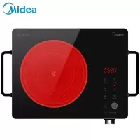 不挑锅具电陶炉 美的(Midea)电磁炉电陶炉家用煮茶火锅旋控2200W大火力电磁灶双环控火过温保护4D防水