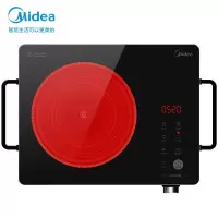黑 美的(Midea)电磁炉电陶炉家用煮茶火锅旋控2200W大火力电磁灶双环控火过温保护4D防水电陶炉