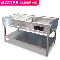 [四格]保温售饭台(不含盒子) 乐创(lecon)电热保温售饭台商用不锈钢汤池温粥车小吃自助快餐车厨房蒸菜台饭菜保温台