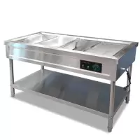 四格 乐创(lecon) 保温售饭台商用电热保温汤柜保温台售饭车售饭台快餐车