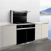 亿田(entive)集成灶储物柜 90L大容量 集成灶一体灶家用 JJZT-J01C钢化玻璃台面 天然气 天然气