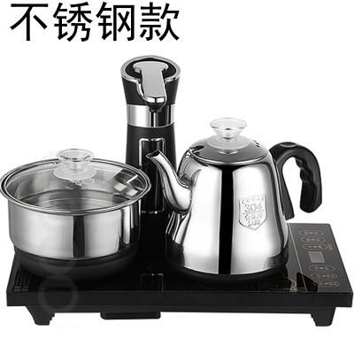 容声全自动上水壶电热烧水壶套装泡茶壶专用抽水式茶具电磁茶炉 黑色