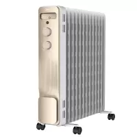 美的油汀取暖器电暖气家用速热节能省电热油丁酊卧室大面积暖气片 白金