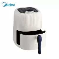 美的(Midea)无油空气炸锅家用新款大容量全自动多功能电炸机薯条机智能 无油烘焙丨KZ30E201G 企业采购 乳白