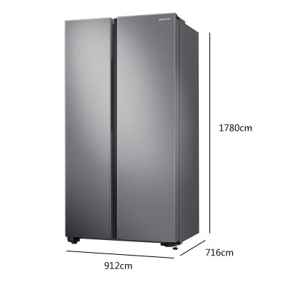 Samsung/三星 655L大容量风冷无霜变频对开门冰箱家用RS62R5007M9 月光银