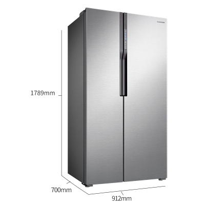 Samsung/三星 RS55K4000SA/SC智能变频节能对开门家用电冰箱银色 金属银