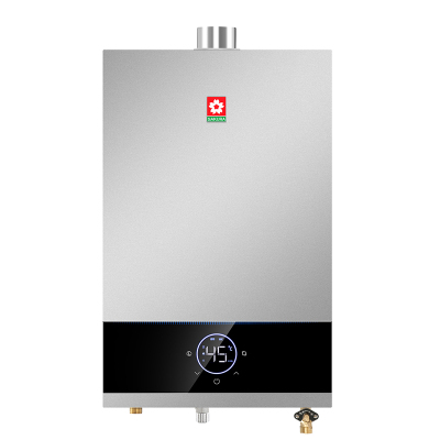 樱花燃气热水器家用天然气恒温防冻强排式厨房13L升智能 灰色 天然气
