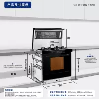 MARSSENGER/火星人E4BC01集成灶厨房蒸烤一体机火星人 黑色 天然气 左右排烟