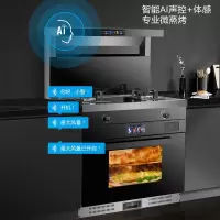 火星人先峰集成灶蒸烤一体灶家用侧吸自动清洗油烟机猛火节能环保灶大容量消毒柜洗碗 微蒸烤+28爆吸+语音操控+彩屏控制W9