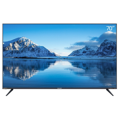 Sharp/夏普70英寸4K超高清智能网络液晶平板电视机 黑色 官方标配