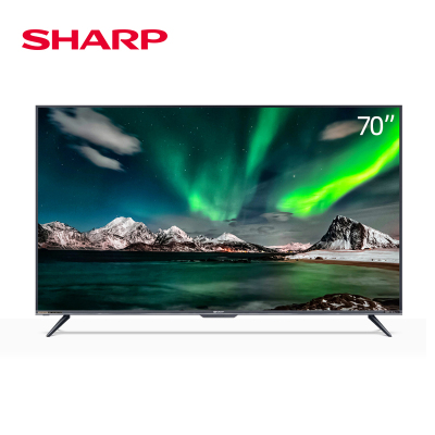 Sharp/夏普70英寸全面屏4K高清网络8K解码智能液晶电视 黑色 官方标配