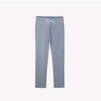 优品剪标简约时尚休闲新款舒适中腰休闲裤色织直筒长裤男