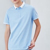 优品剪标男式净色短袖POLO衫