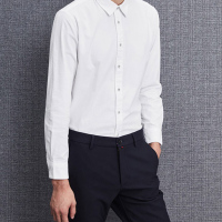 优品剪标时尚个性灯芯绒休闲衬衫男式衬衫