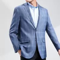 优品剪标时尚胸针简约经典格纹休闲西服简约绅士外套男