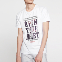 优品剪标时尚字母印字休闲短袖T恤