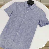 优品剪标男士短袖衬衫男青年修身时尚休闲寸衣半袖衬衣百搭